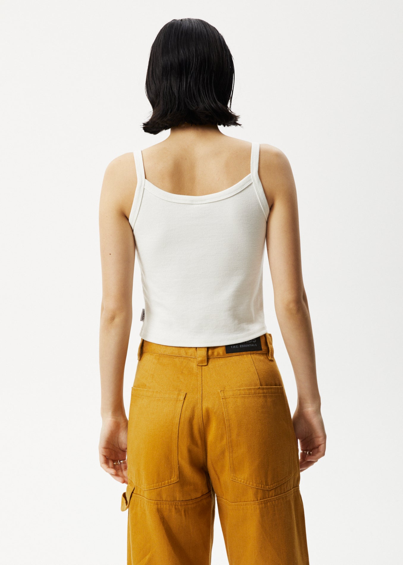 AFENDS Womens Taylor - Rib Singlet - Off White