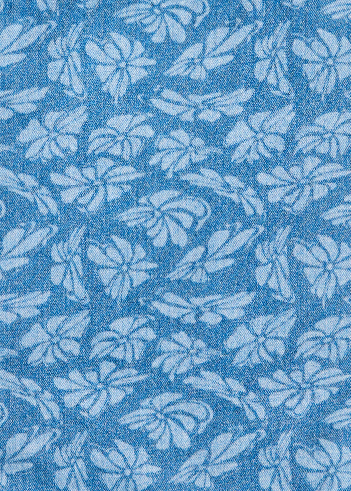 Afends Unisex Billie - Hemp Denim Floral Tote Bag - Floral Blue 