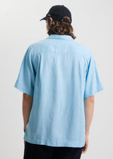 Afends Mens Daily - Hemp Cuban Short Sleeve Shirt - Sky Blue - Afends mens daily   hemp cuban short sleeve shirt   sky blue 