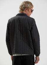 Afends Unisex Maddock - Unisex Quilted Jacket - Black - Afends unisex maddock   unisex quilted jacket   black 