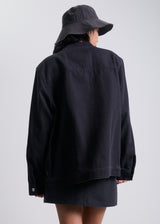 Afends Unisex Mass - Unisex Organic Canvas Jacket  - Charcoal - Afends unisex mass   unisex organic canvas jacket    charcoal 