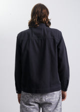 Afends Unisex Mass - Unisex Organic Canvas Jacket  - Charcoal - Afends unisex mass   unisex organic canvas jacket    charcoal 
