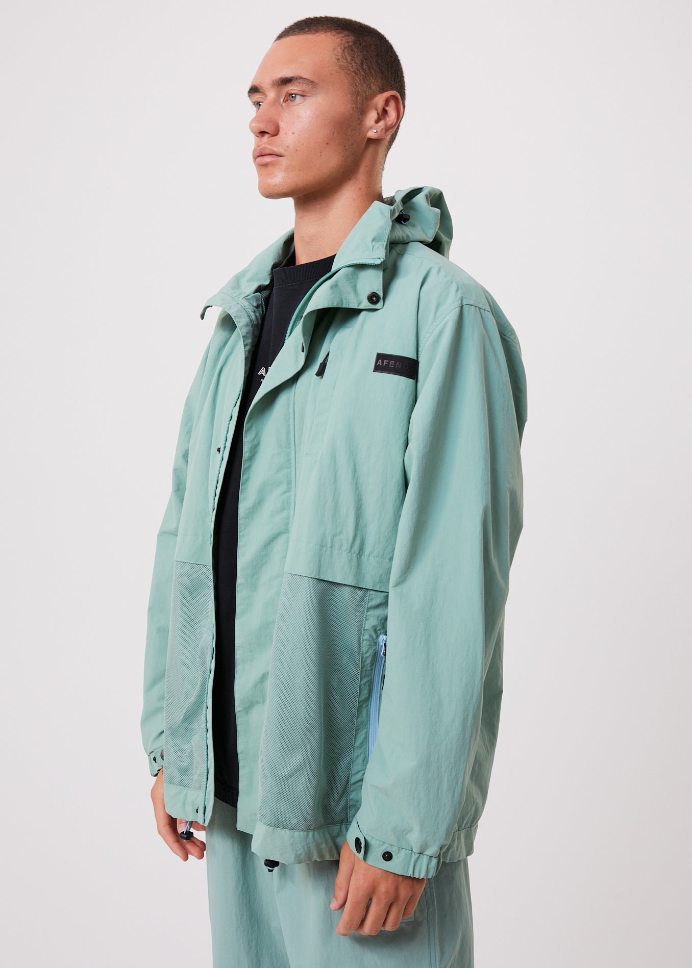 Patrol - Unisex Summer Anorak - Sage - Recycled Fabric - Afends AU.