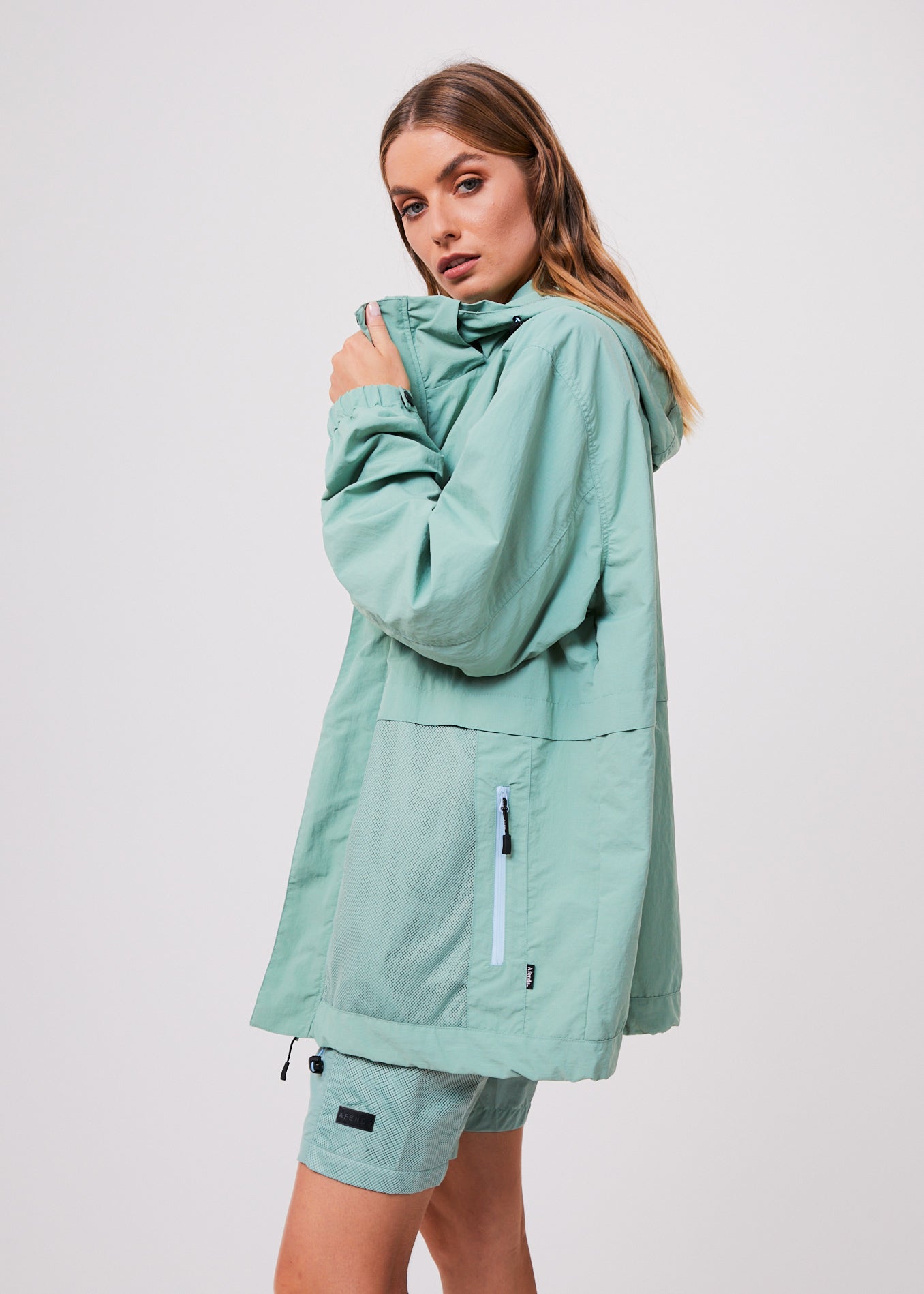 Patrol - Unisex Summer Anorak - Sage - Recycled Fabric - Afends AU.