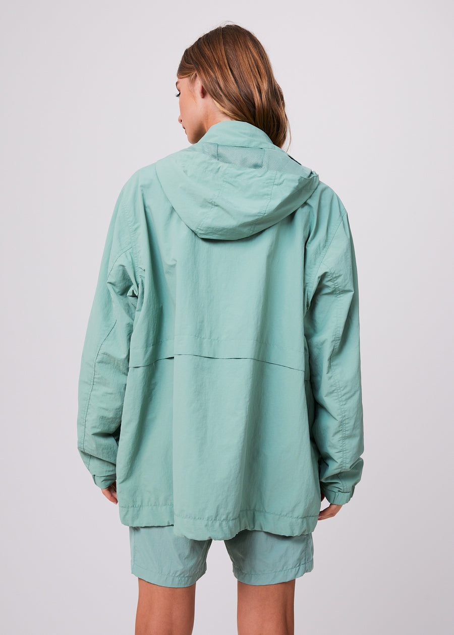 Afends Mens Patrol - Unisex Recycled Summer Anorak - Sage