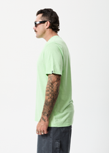 Afends Mens Classic - Hemp Retro T-Shirt - Lime Green - Afends mens classic   hemp retro t shirt   lime green 