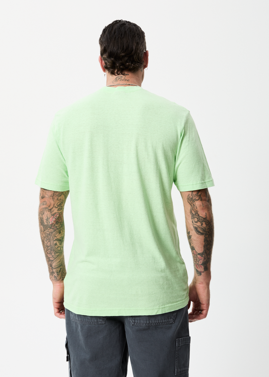 AFENDS Mens Classic - Retro Tee - Lime Green 