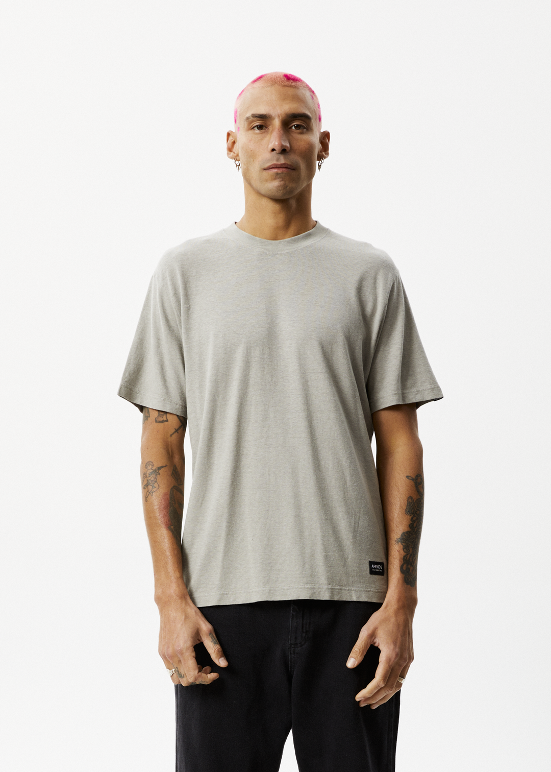 AFENDS Mens Classic - Retro Tee - Olive 