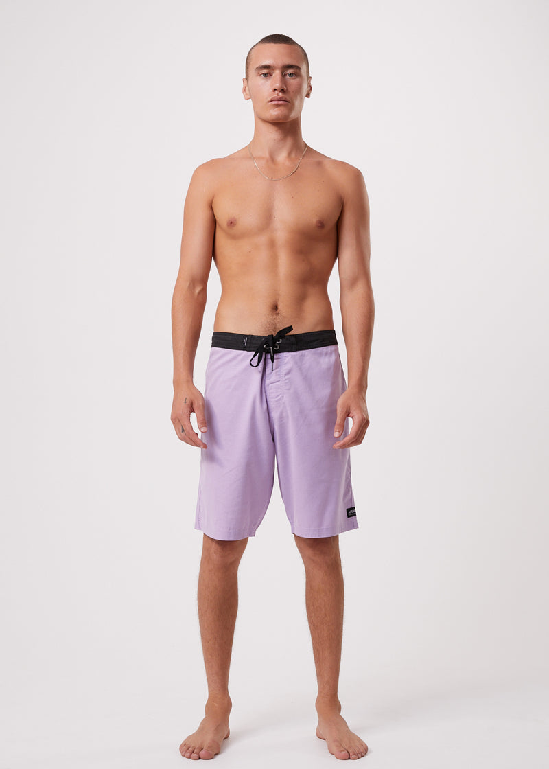 Afends Mens Surf Related - Hemp Fixed Waist Boardshorts - Orchid