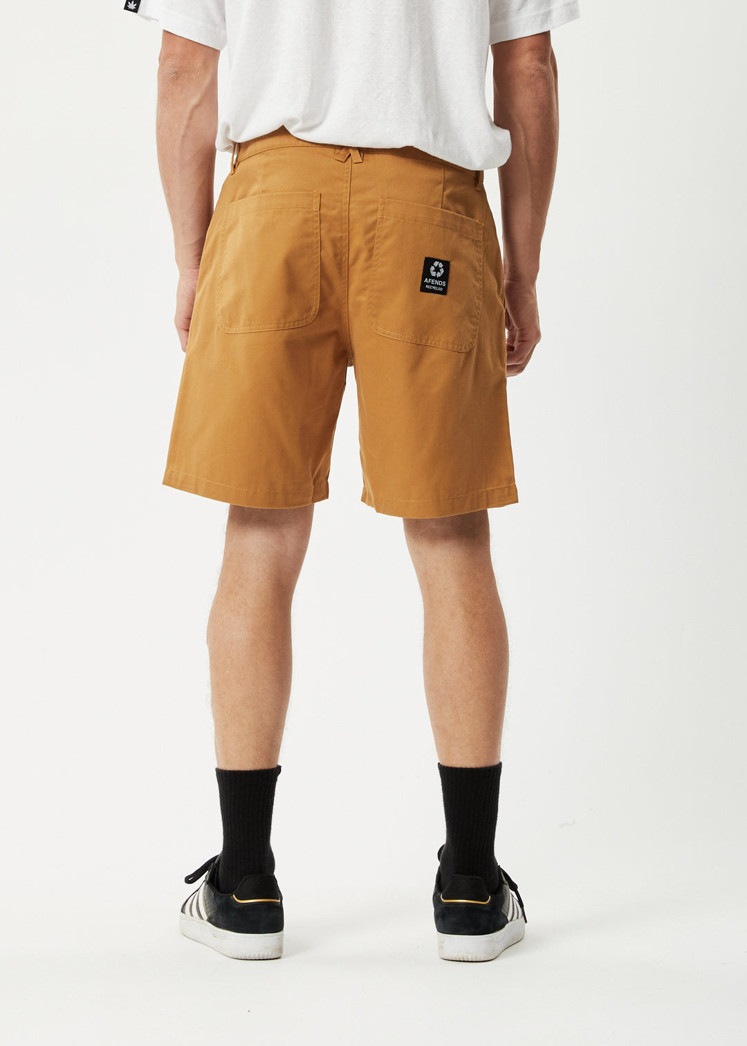 AFENDS Mens Ninety Twos - Chino Shorts - Chestnut 