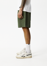 Afends Mens Ninety Eights - Recycled Baggy Elastic Waist Shorts - Cypress - Afends mens ninety eights   recycled baggy elastic waist shorts   cypress 