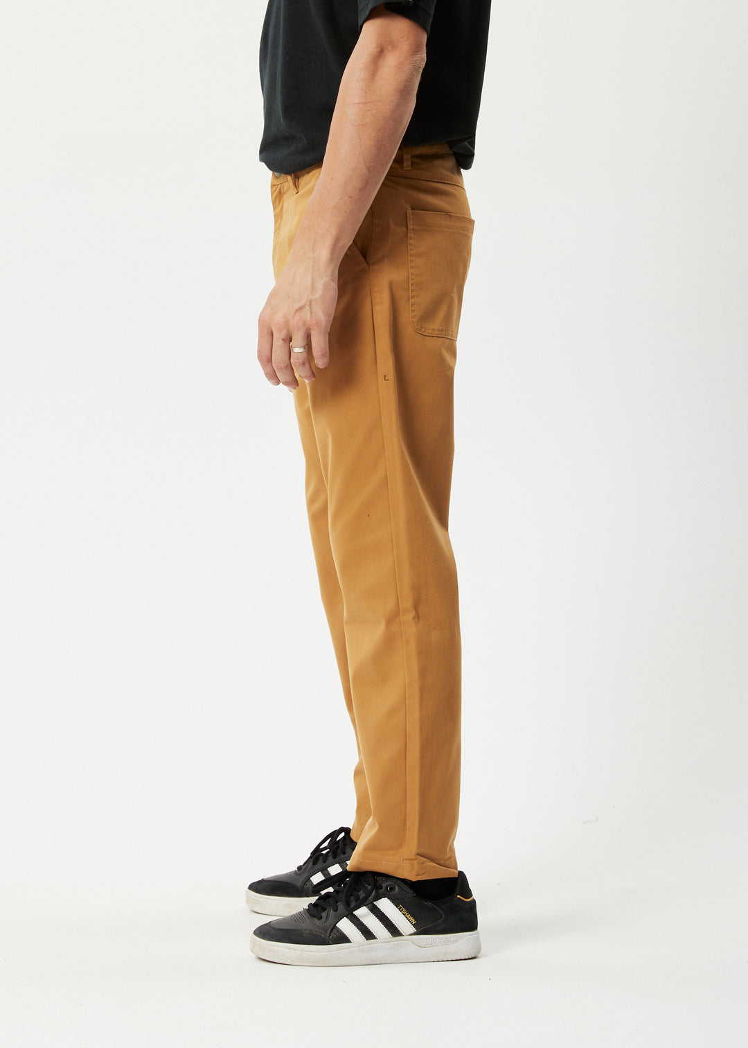 AFENDS Mens Ninety Twos - Relaxed Chino Pants - Chestnut 