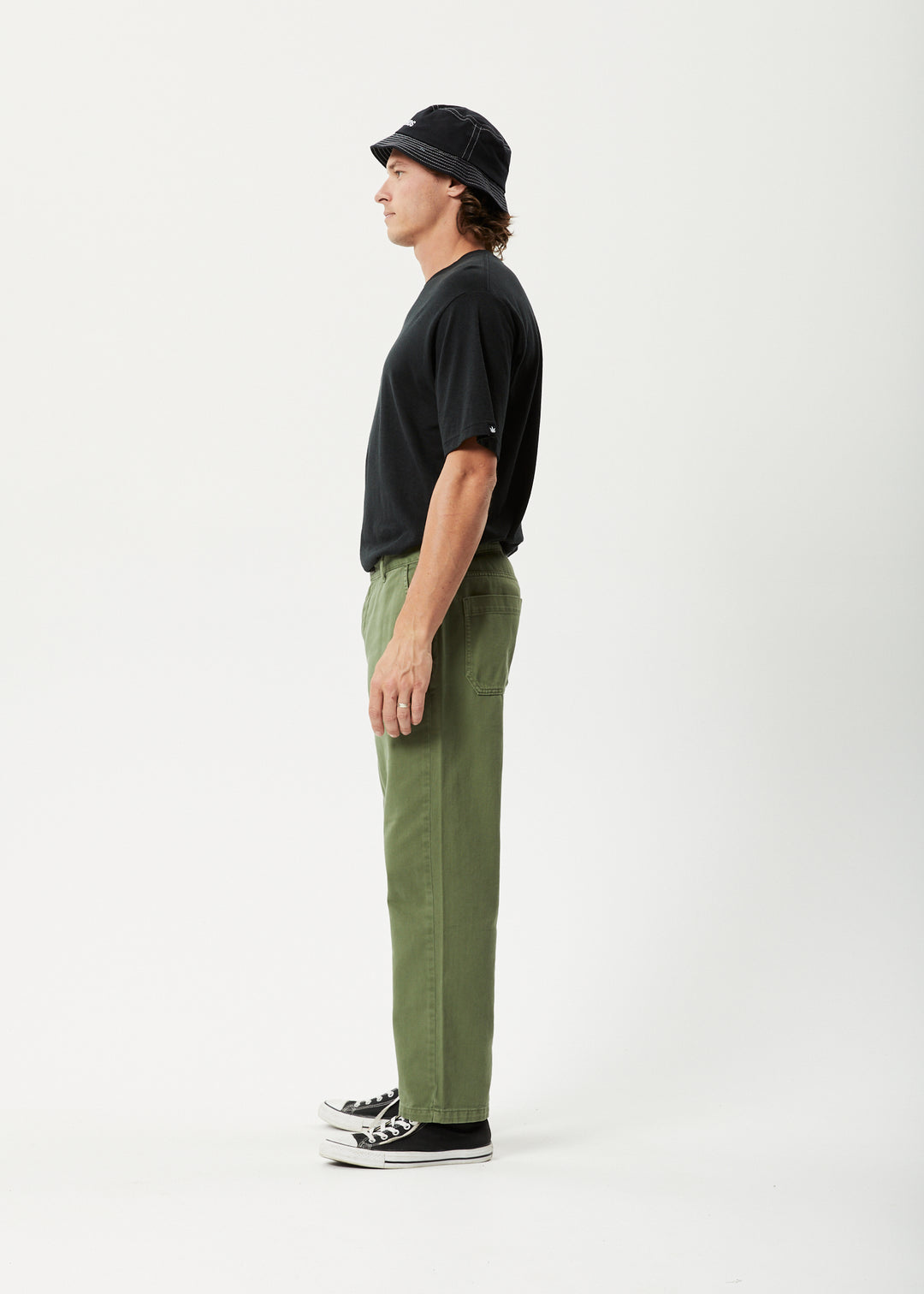 AFENDS Mens Ninety Twos - Twill Relaxed Pants - Cypress 