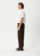 AFENDS Mens Cabal - Elastic Waist Relaxed Pants - Earth - Afends mens cabal   elastic waist relaxed pants   earth 
