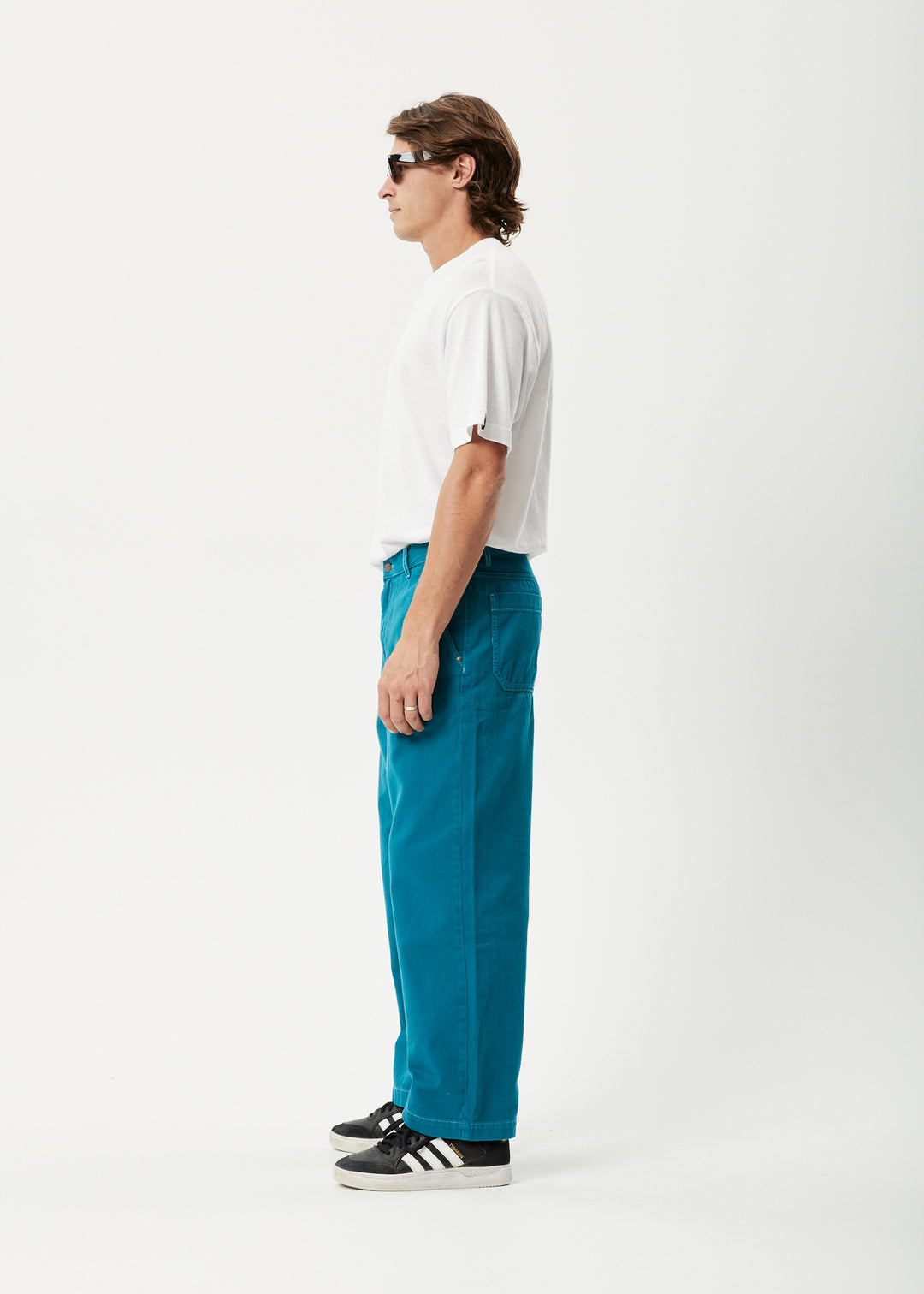 AFENDS Mens Pablo - Baggy Pants - Azure 