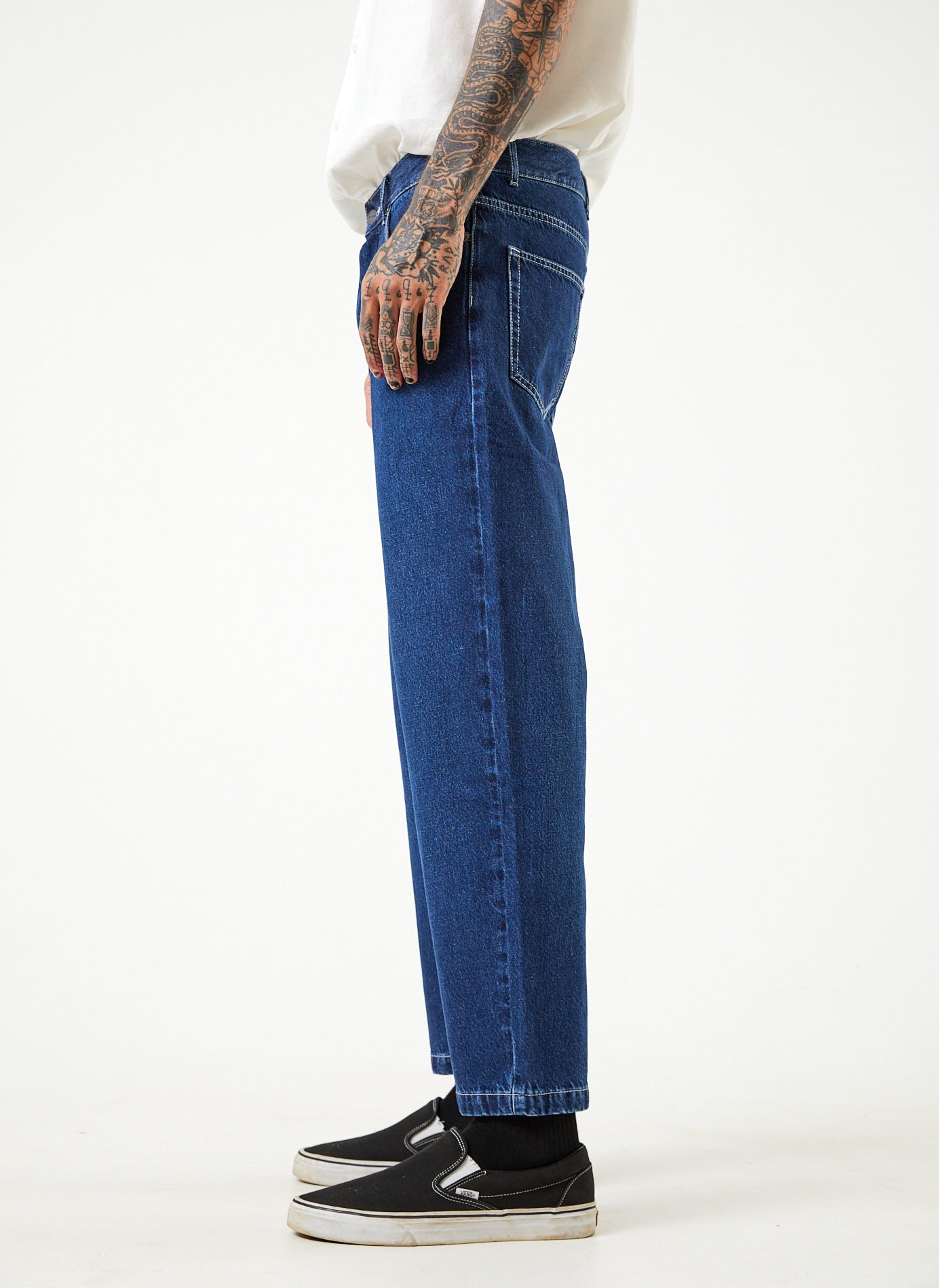 AFENDS Mens Ninety Twos - Denim Relaxed Jean - Original Rinse