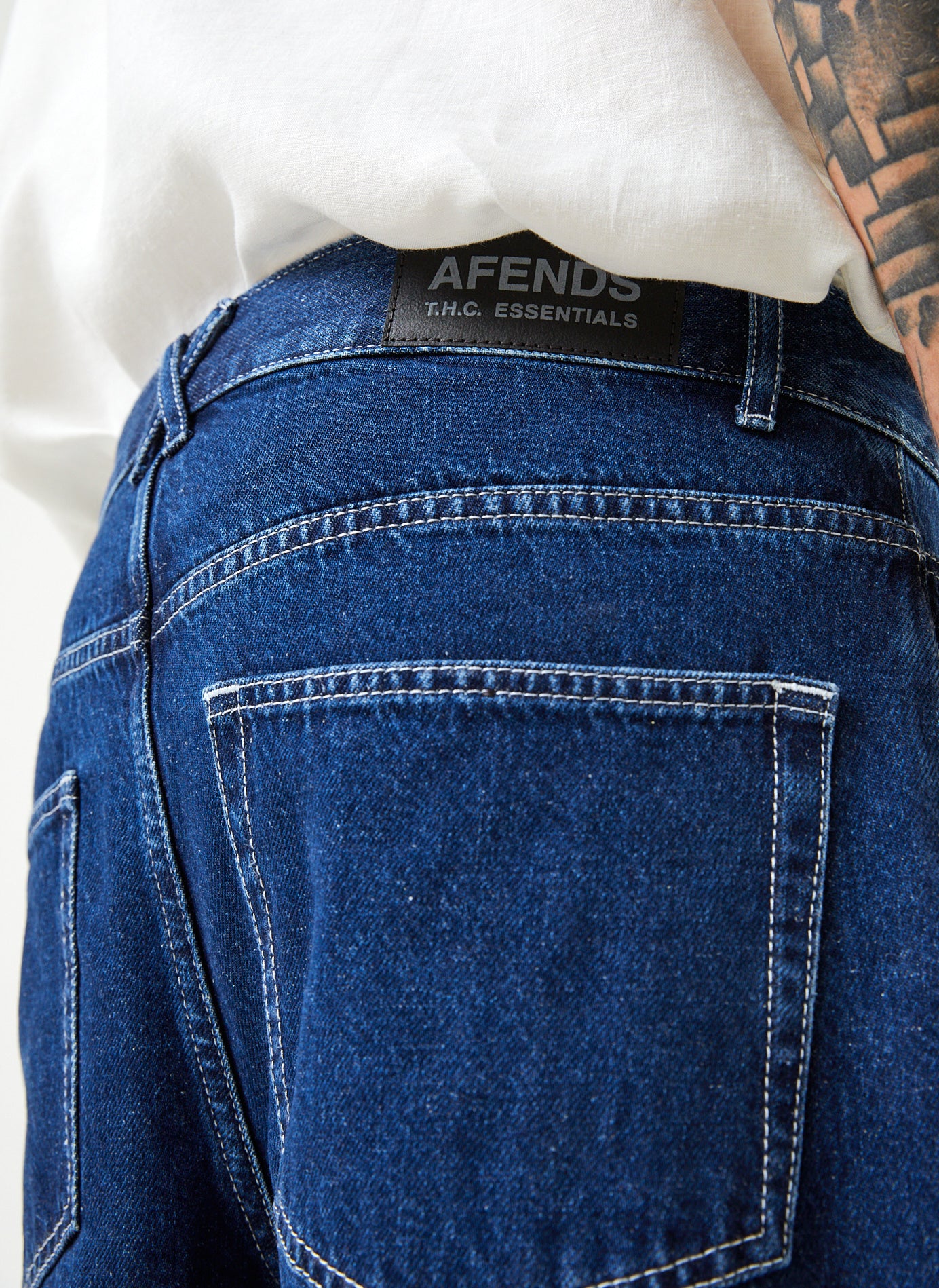 AFENDS Mens Ninety Twos - Denim Relaxed Jean - Original Rinse
