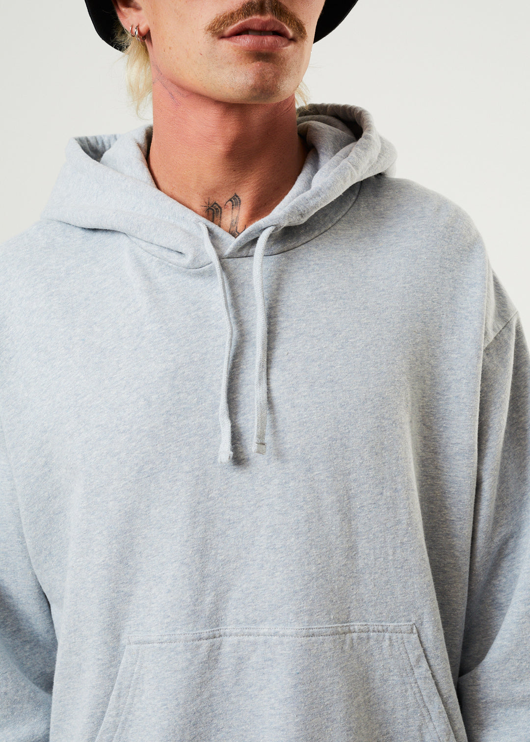 AFENDS Mens All Day - Relaxed Hoodie - Shadow Grey Marle 