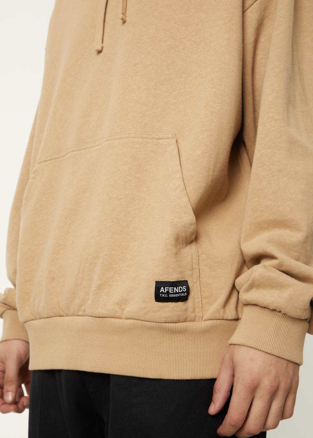 AFENDS Mens All Day - Relaxed Hoodie - Tan 