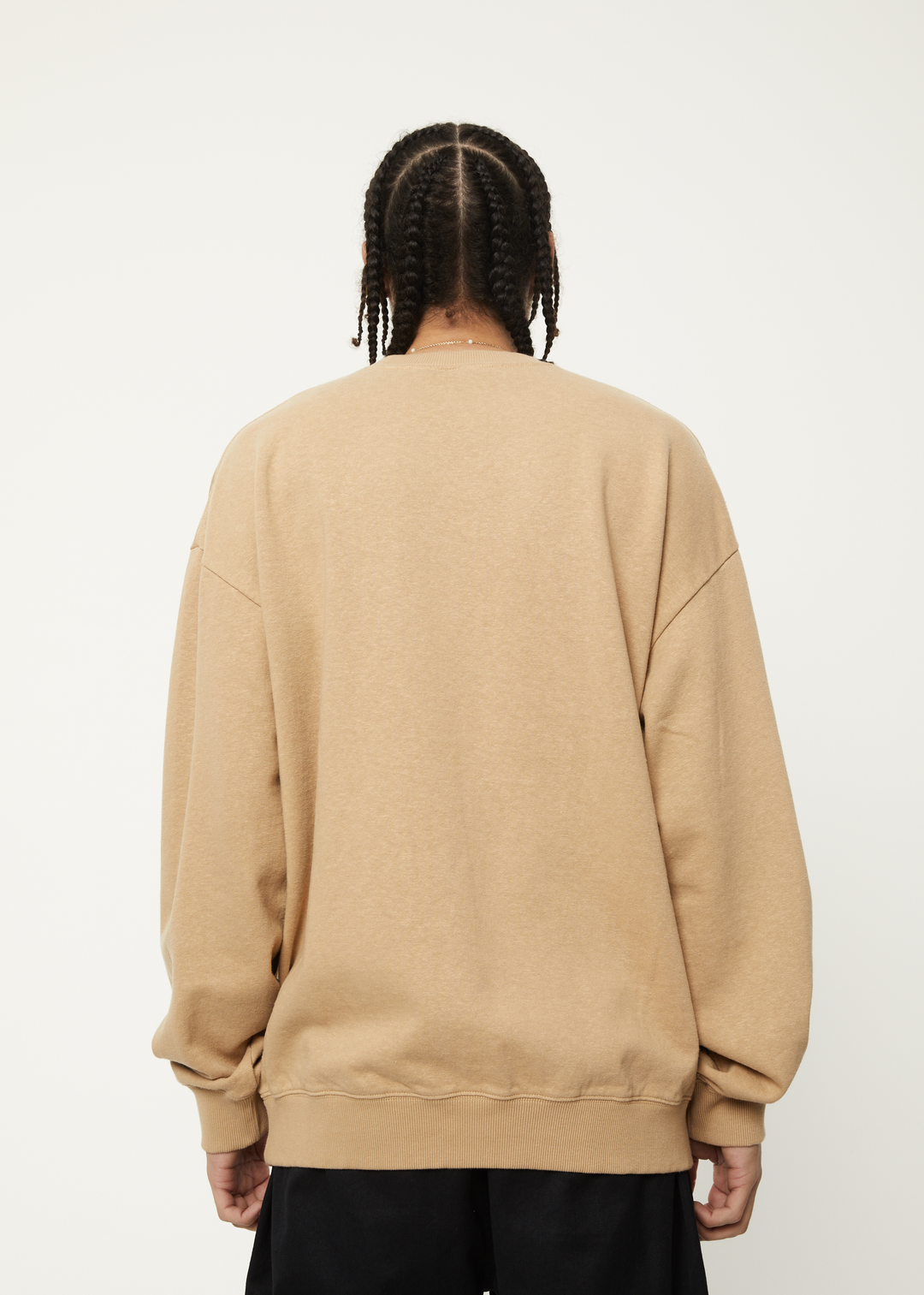 AFENDS Mens Indica - Crew Neck Jumper - Tan 