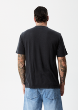 Afends Mens Walker - Hemp Retro T-Shirt - Faded Black - Afends mens walker   hemp retro t shirt   faded black 