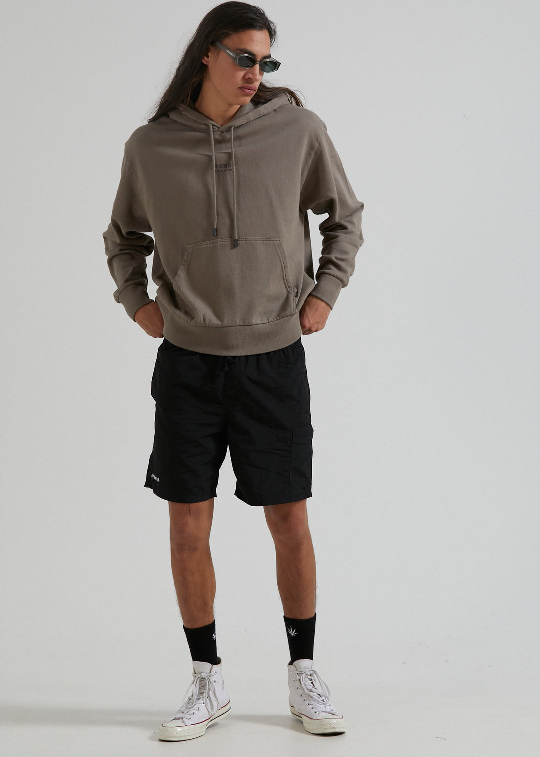 AFENDS Mens Credits - Hoodie - Beechwood 