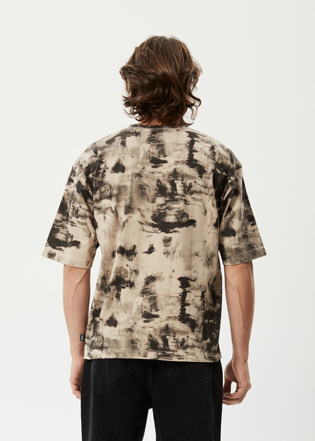 AFENDS Mens Smoke - Weighted T-Shirt - Bone 