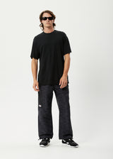 Afends Mens Fendsa - Recycled Spray Pants - Charcoal - Afends mens fendsa   recycled spray pants   charcoal m222403 cha xs