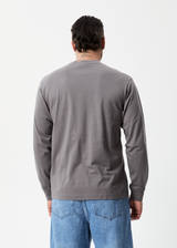Afends Mens Luxury - Recycled Long Sleeve T-Shirt - Steel - Afends mens luxury   recycled long sleeve t shirt   steel 
