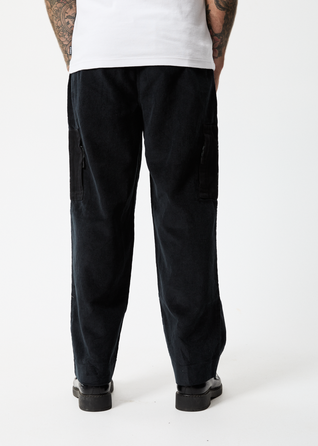 AFENDS Mens Asta - Corduroy Relaxed Pants - Black 