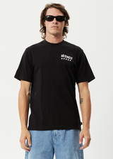 Afends Mens Flowers - Recycled Oversized T-Shirt - Black - Afends mens flowers   recycled oversized t shirt   black 