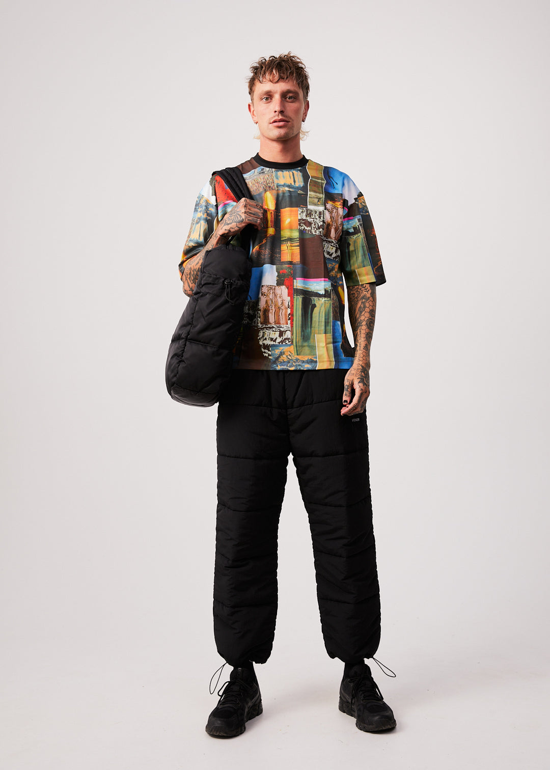 AFENDS Mens Boulevard - Oversized T-Shirt - Multi 