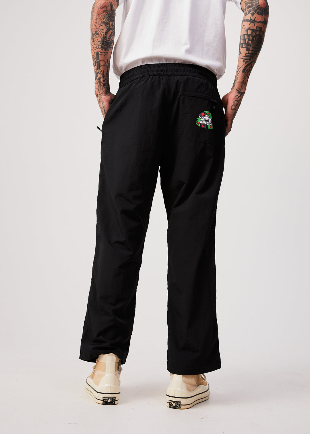 AFENDS Mens Warped - Spray Pants - Black 