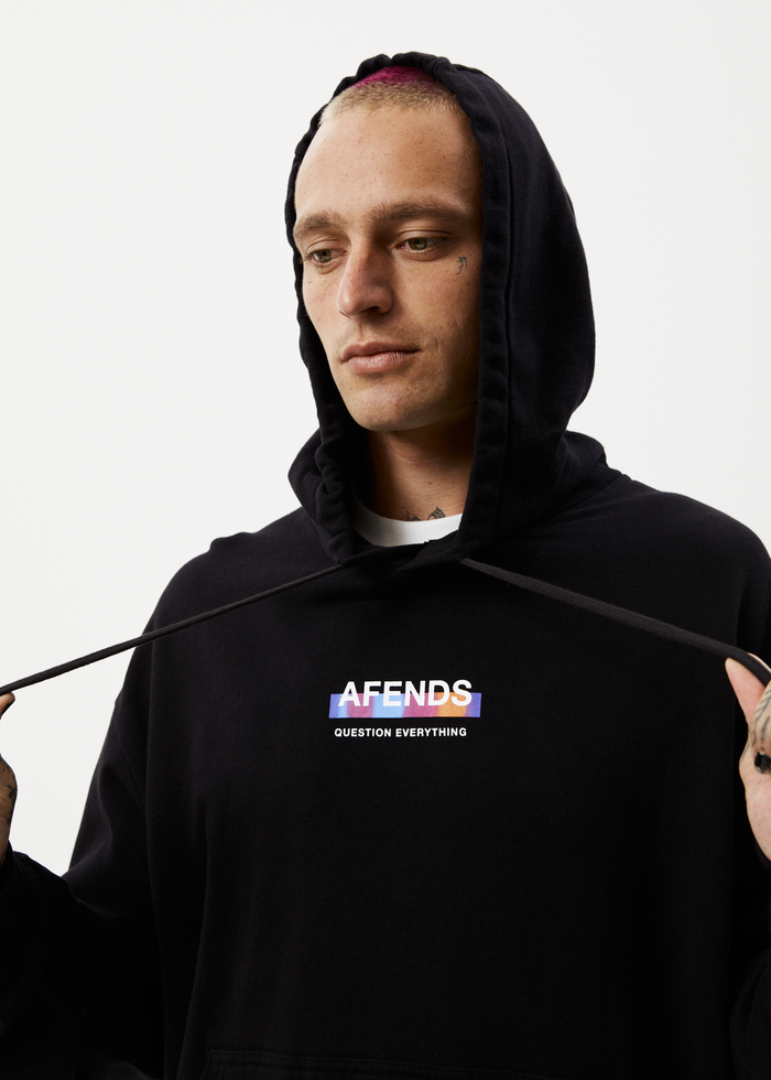 Afends Mens Question Everything - Recycled Hoodie - Black 