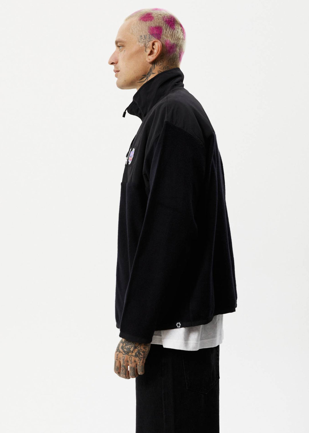 AFENDS Mens Nobody - Fleece Pullover - Black 