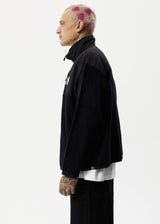Afends Mens Nobody - Recycled Fleece Pullover - Black - Afends mens nobody   recycled fleece pullover   black 