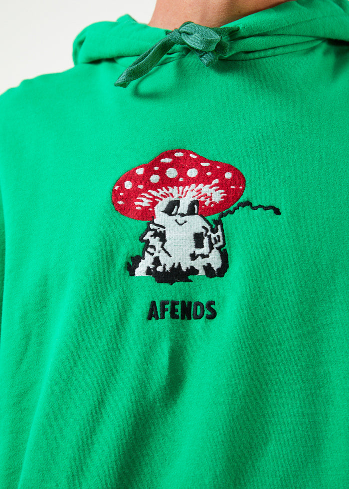 Afends Mens Caught In The Wild - Recycled Graphic Hoodie - Forest 