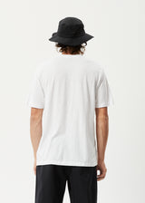 Afends Mens Heatwave - Hemp Retro Graphic Logo T-Shirt - White - Afends mens heatwave   hemp retro graphic logo t shirt   white 