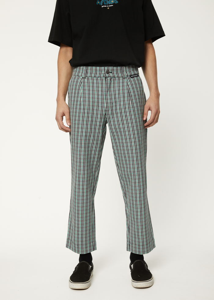 Afends Mens Mixed Business - Suit Pants - Black Check 