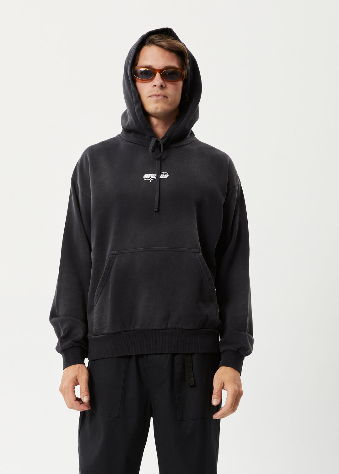 AFENDS Mens Eternal - Hoodie - Worn Black 