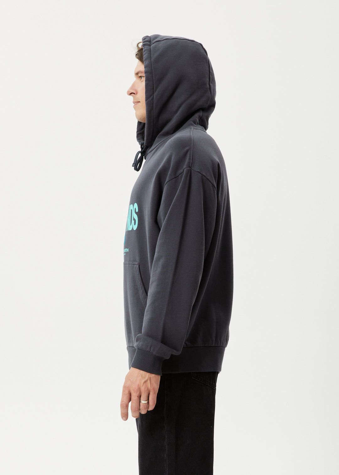 AFENDS Mens Grooves - Hoodie - Charcoal 