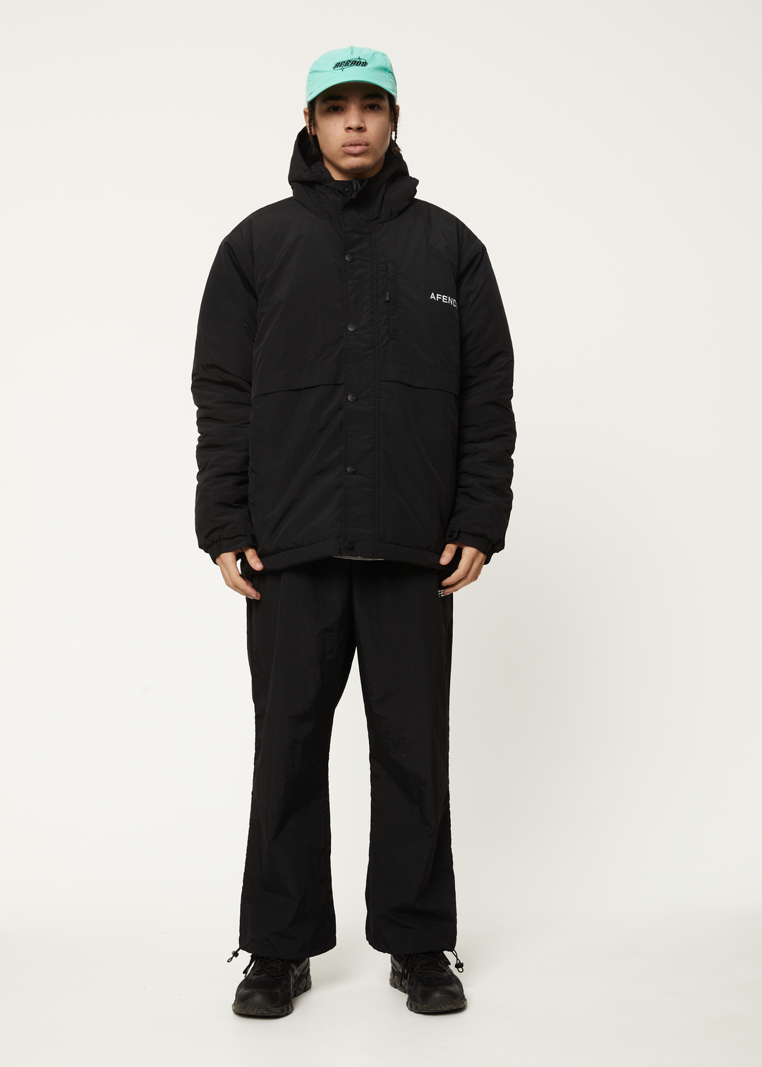 AFENDS Mens Floodlights - Spray Jacket - Black 