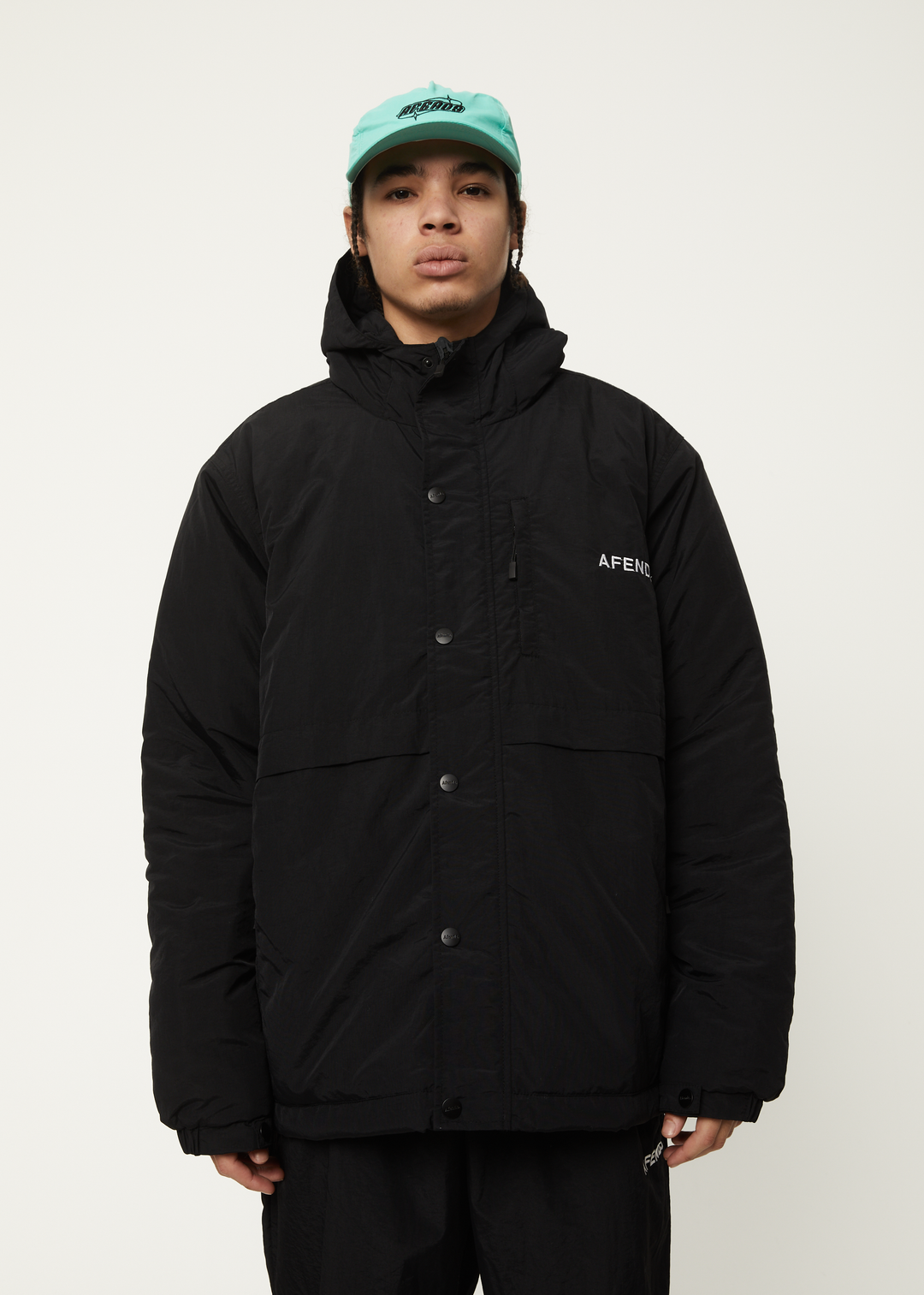 AFENDS Mens Floodlights - Spray Jacket - Black 