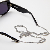 Afends Unisex Afends x F+H - Sunglasses Chain - Oxidised Sterling Silver Plating - Afends unisex afends x f+h   sunglasses chain   oxidised sterling silver plating fhxascosp os