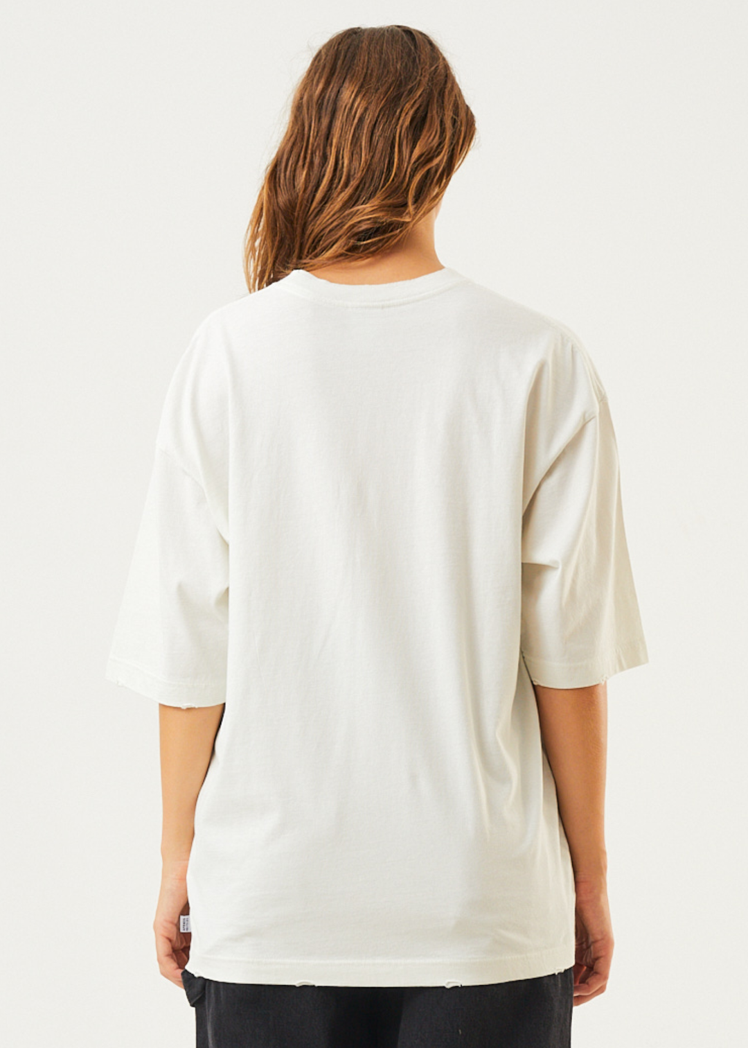 AFENDS Womens Tracks - Oversized T-Shirt - Off White 