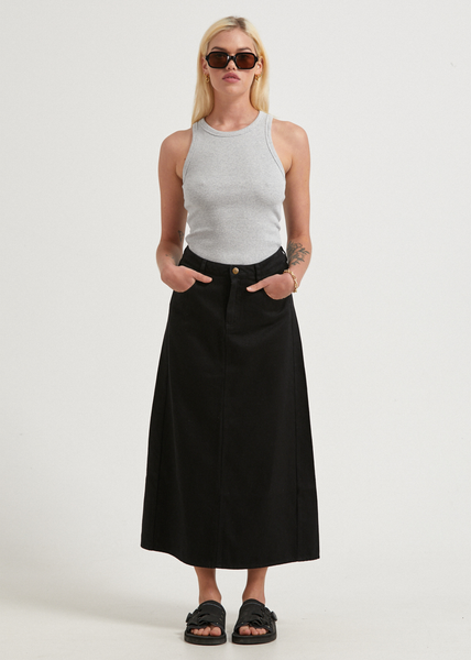 Name It Skirt - NkfBine Midi Twill - Black » ASAP Shipping