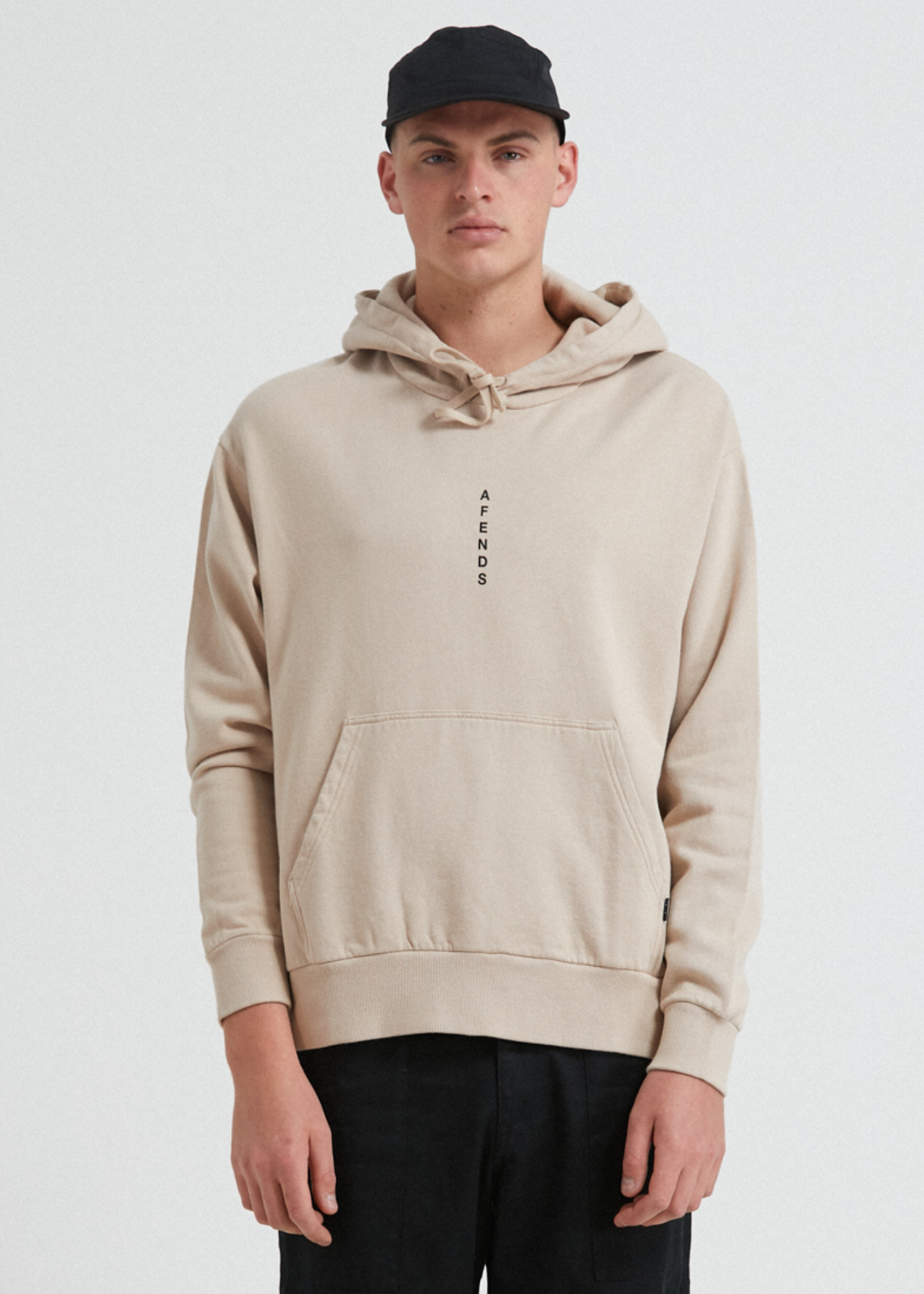 AFENDS Mens Machine - Hoodie - Bone M222511-BNE-XS