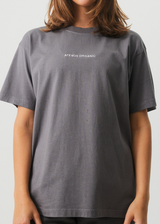 Afends Unisex Return - Unisex Organic Oversized T-Shirt - Steel - Afends unisex return   unisex organic oversized t shirt   steel 