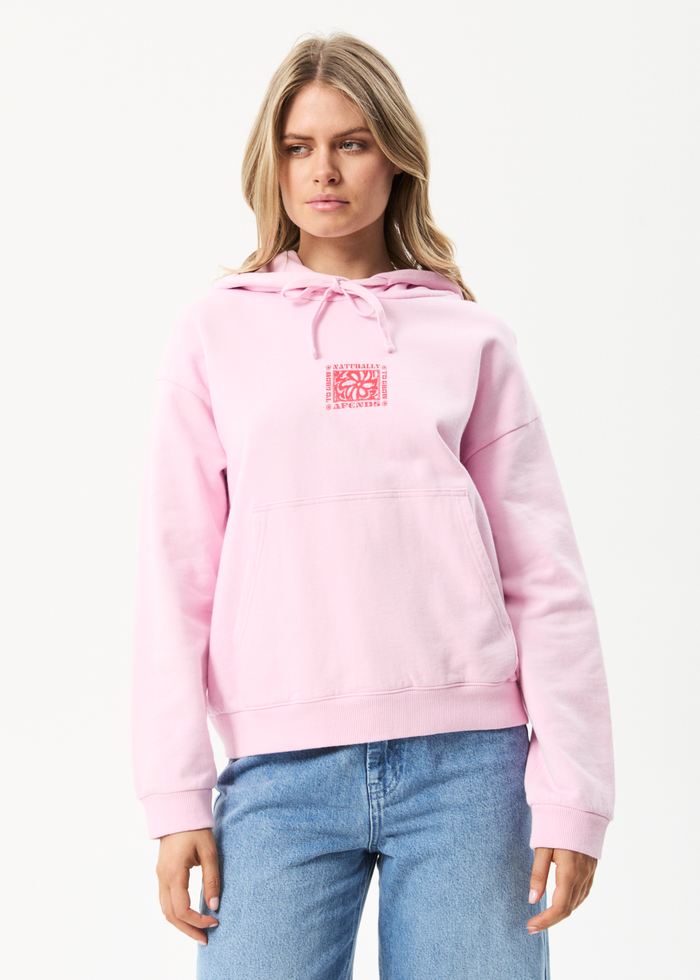 Afends Womens To Grow - Recycled Graphic Hoodie - Powder Pink 