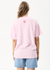Afends Womens To Grow - Recycled Oversized Graphic T-Shirt - Powder Pink - Afends womens to grow   recycled oversized graphic t shirt   powder pink 